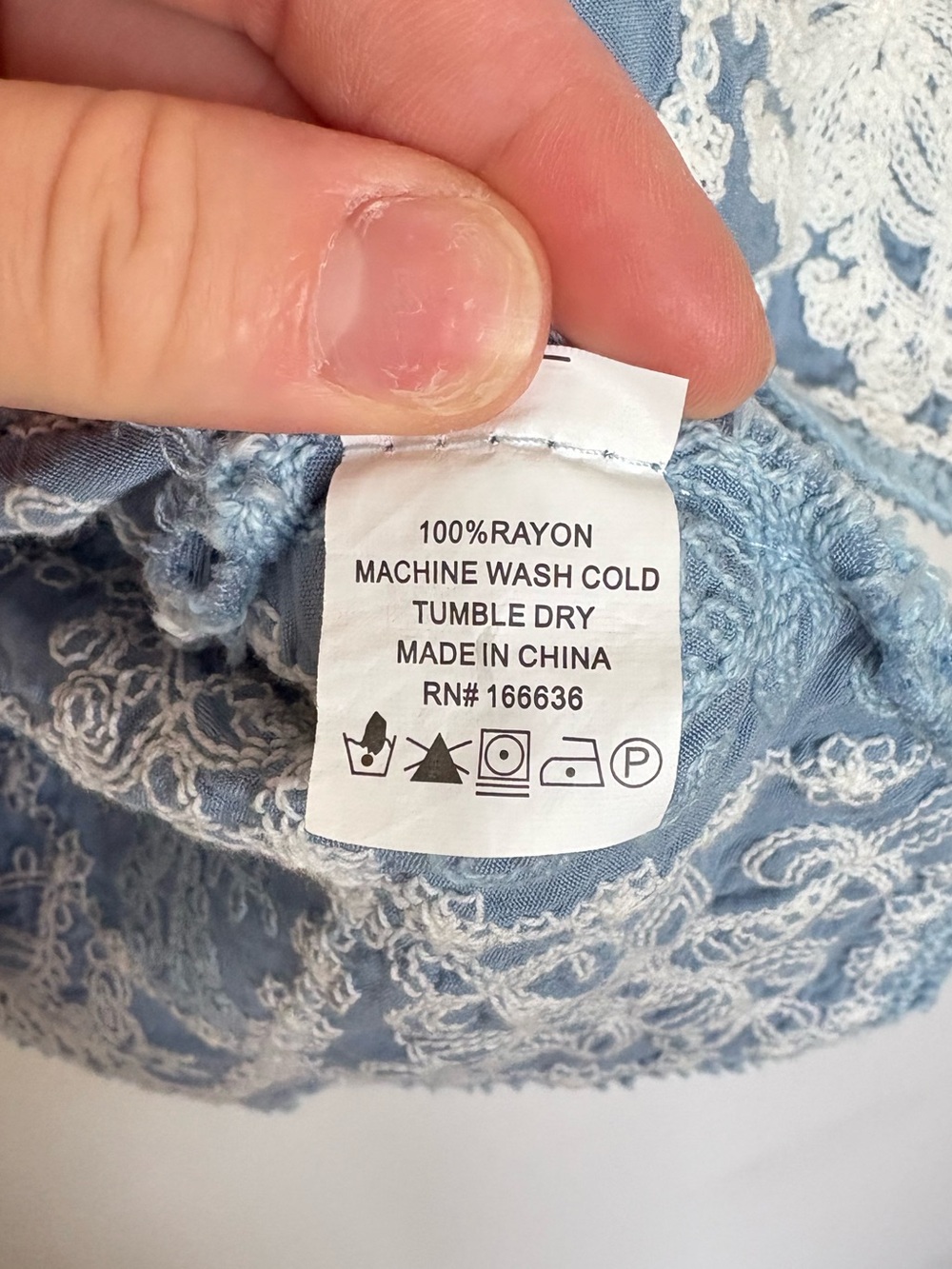 Kindred Blue Embroidered Boho Top, Size 2X, Floral Details, Cottagecore - Picture 4 of 8